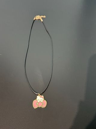Colgante Hello Kitty con Lazo Rosa Dorado