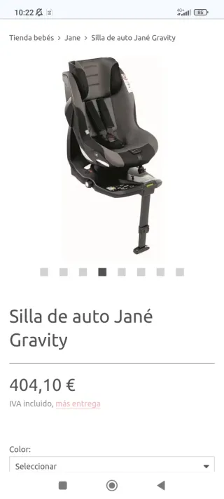 Silla Coche Jané Grupo 0/1 con Isofix