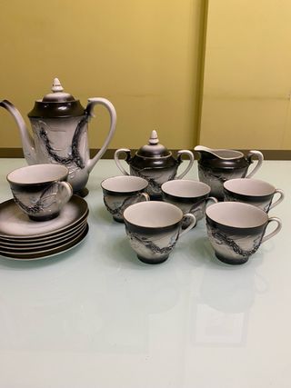 Juego de café chino dragón porcelana