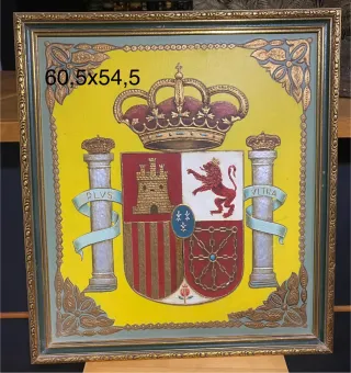 Cuadro Escudo Castilla y León Relieve