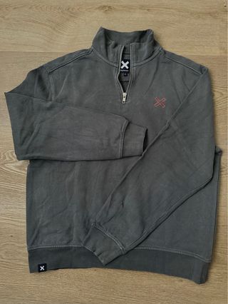 Sudadera Blue Banana gris cremallera