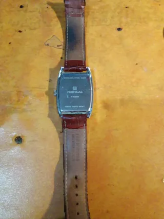 Reloj FERRAGAZ Correa Marrón y Caja Plateada