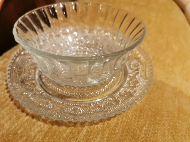 Juego 6 cuencos y platos de cristal