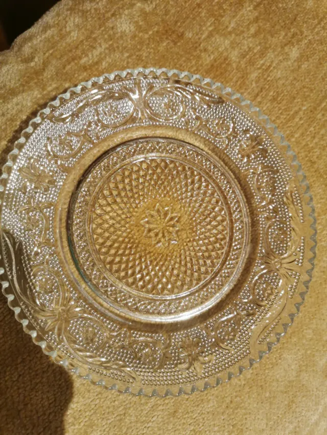 Juego 6 cuencos y platos de cristal