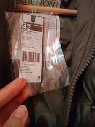 Abrigo plumas Benetton talla 42