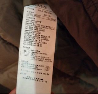 Abrigo plumas Benetton talla 42