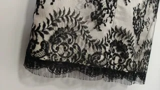 Vestido encaje negro y blanco