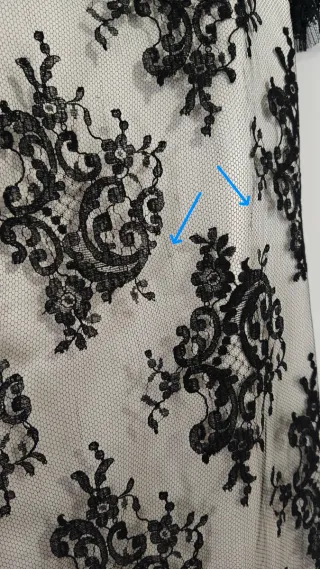 Vestido encaje negro y blanco