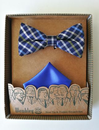 Juego Pajarita y Pañuelo Wembley Azul