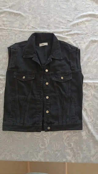 Chaleco tejano Mango negro Talla M