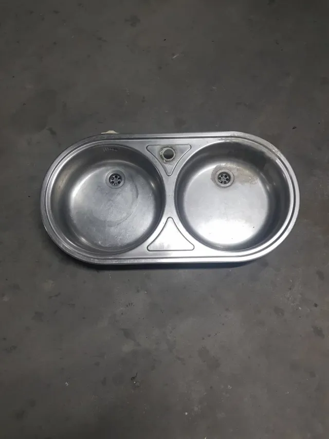 Lavabi doppio in acciaio inossidabile