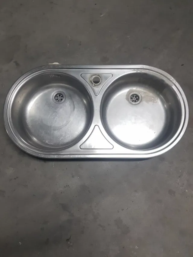 Lavabi doppio in acciaio inossidabile