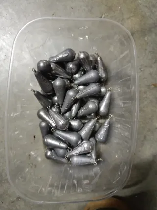 Lote 50 plomos pesca 60gr