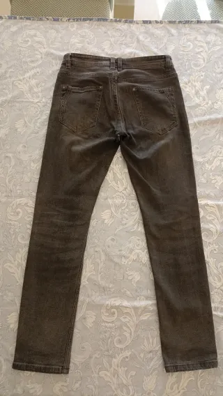Pantalón vaquero gris Slim fit