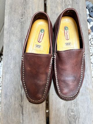 Mocasines Fluchos Cuero Marrón