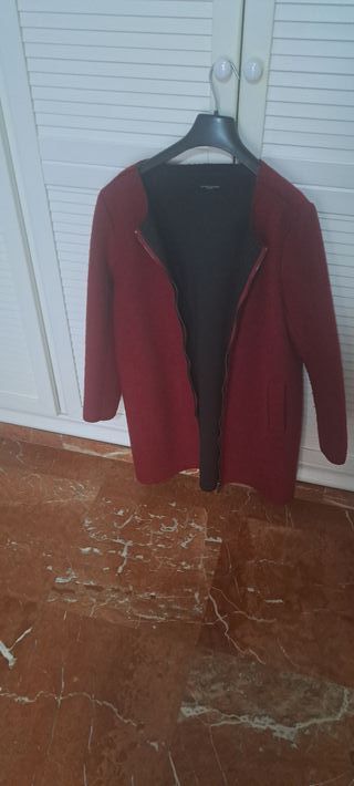 Abrigo Adolfo Domínguez Rojo Mujer