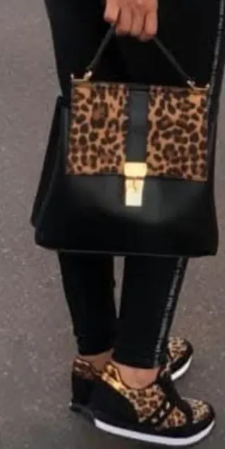 Bolso Primadona Negro y leopardo