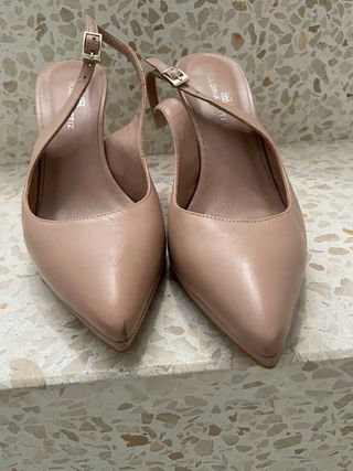 Zapatos Gloria Ortiz Beige/Rosa Talla 36