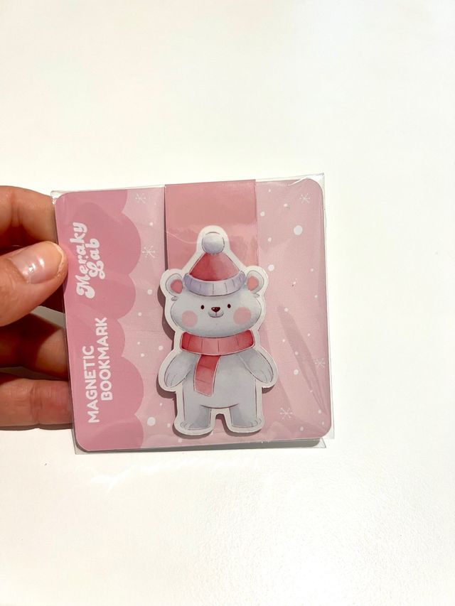 Segnalibro magnetico orso polare Natale