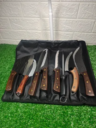 Set di coltelli da macellaio 8 pezzi con fodero