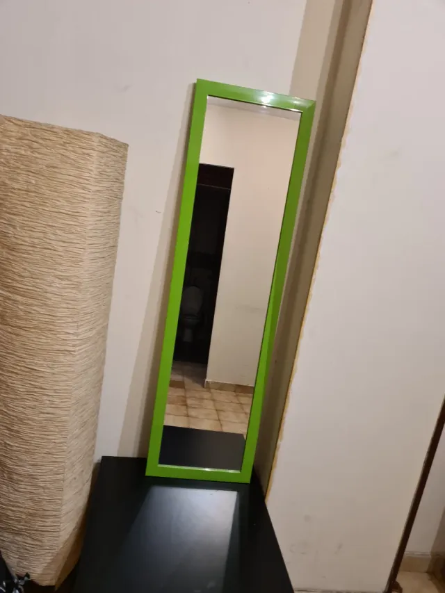 Espejo de cuerpo entero verde para puerta