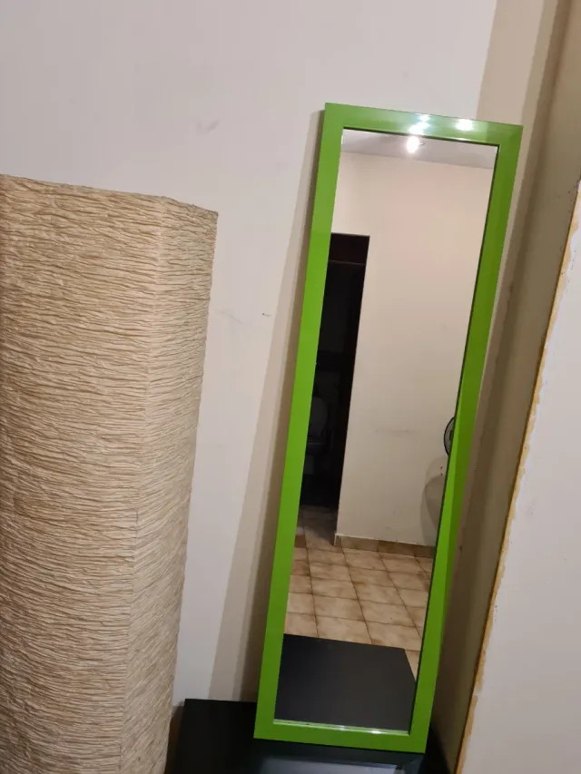 Espejo de cuerpo entero verde para puerta