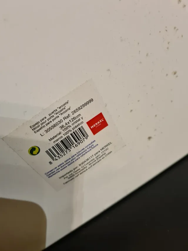 Espejo de cuerpo entero verde para puerta