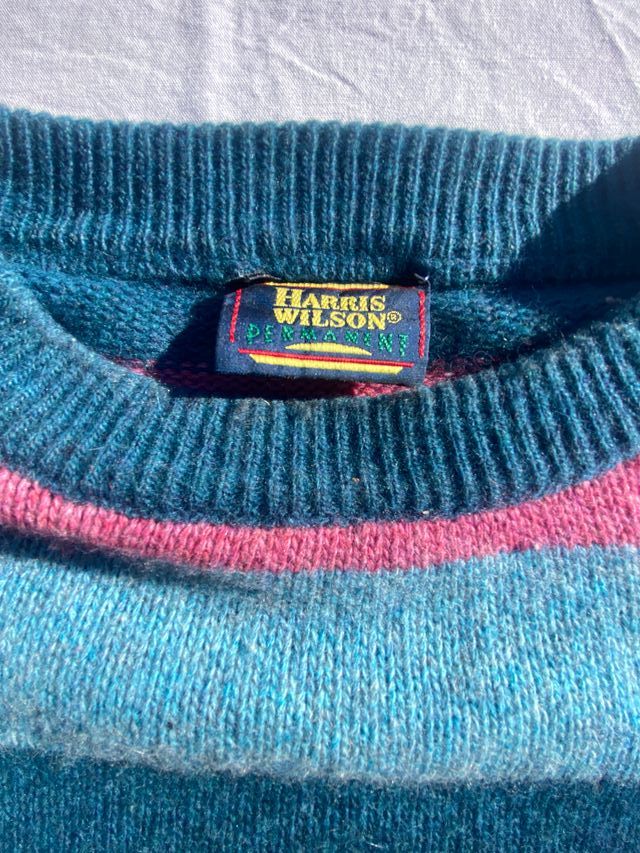 Maglione Vintage Harris Wilson lana  XL righe