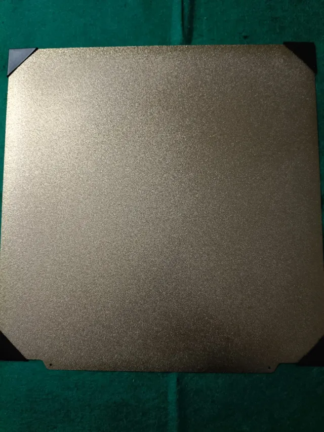 Plataforma Construcción Impresora 3D Dorada