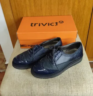 Zapatos Oxford Azul Talla 38
