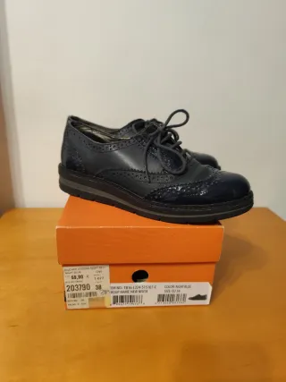 Zapatos Oxford Azul Talla 38