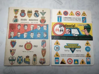 LOTE CALENDARIOS DE FUTBOL ANTIGUOS ORIGINALES