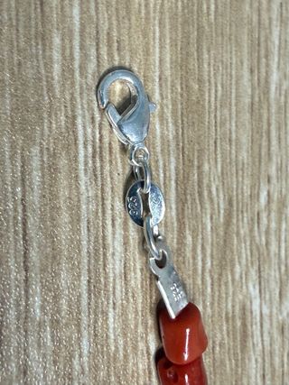 Bracciale corallo rosso a cannettine