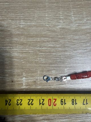 Bracciale corallo rosso a cannettine