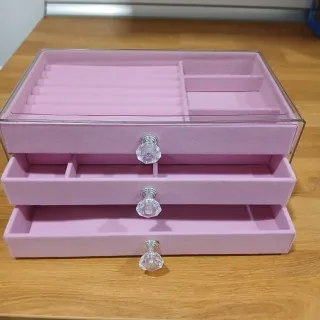 Organizador de joias rosa