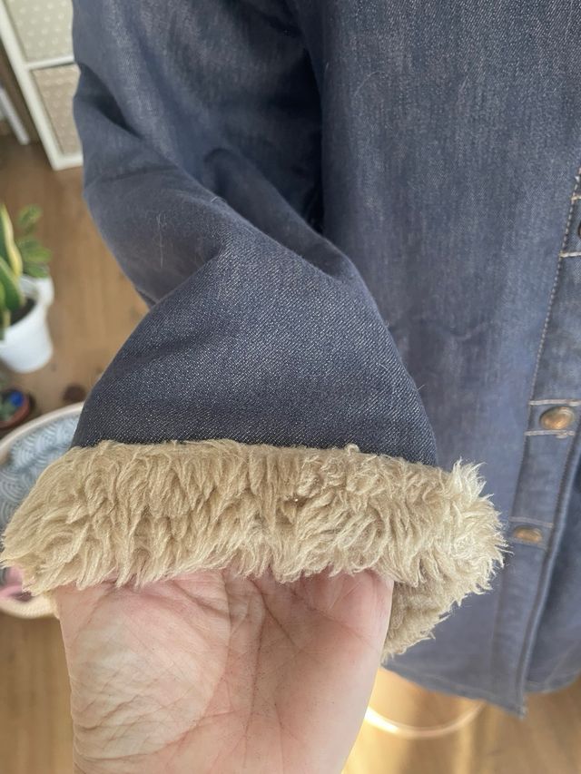 Abrigo vaquero mujer con pelo