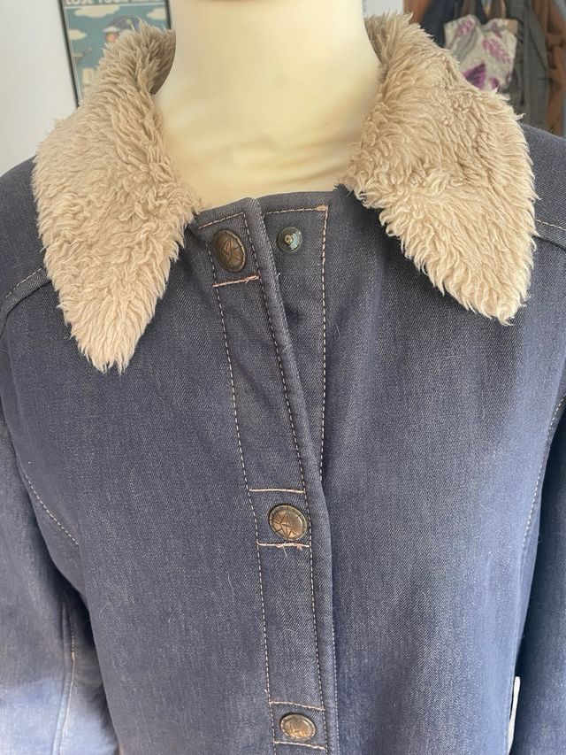 Abrigo vaquero mujer con pelo