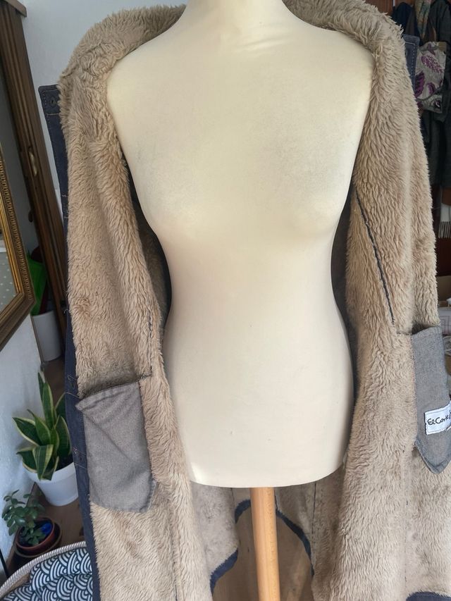 Abrigo vaquero mujer con pelo