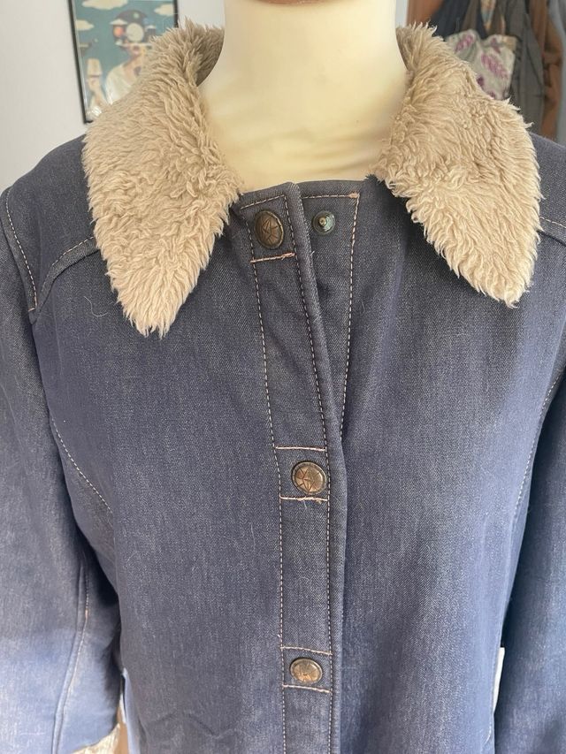 Abrigo vaquero mujer con pelo