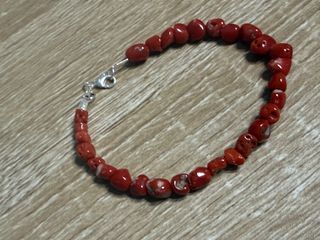 Bracciale corallo pallini semigrezzo rosso
