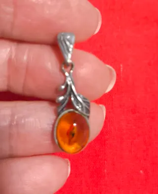 Colgante Plata y Ámbar