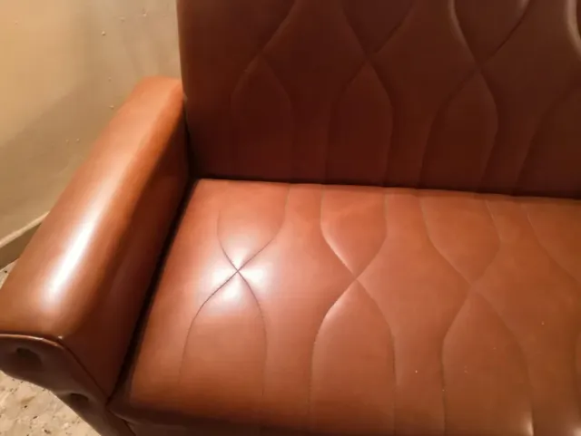 Divano vintage in pelle marrone