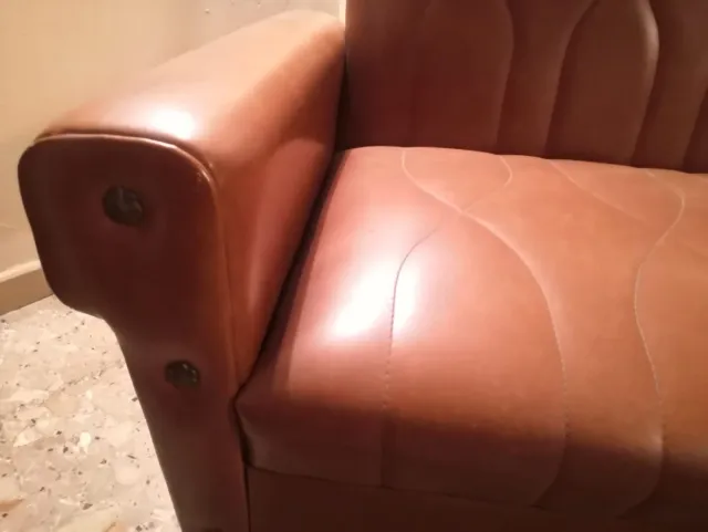 Divano vintage in pelle marrone