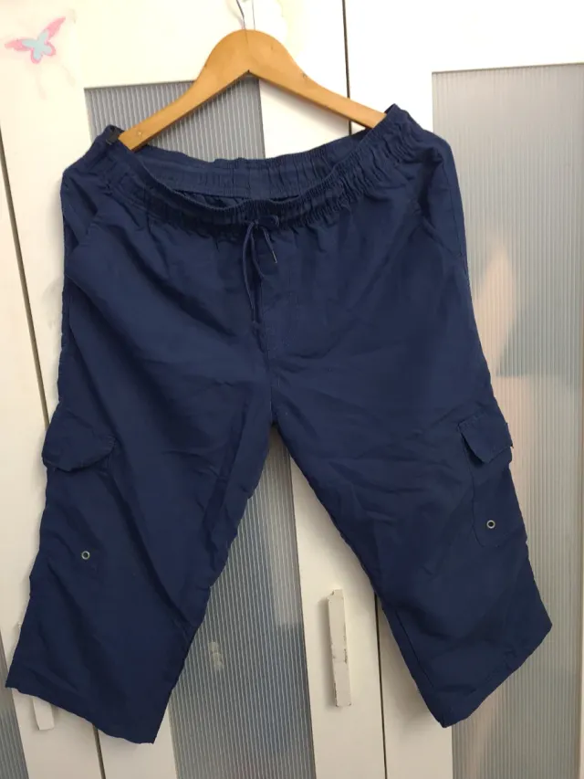 Calça 3/4 de moletom masculina