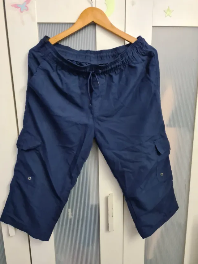 Calça 3/4 de moletom masculina