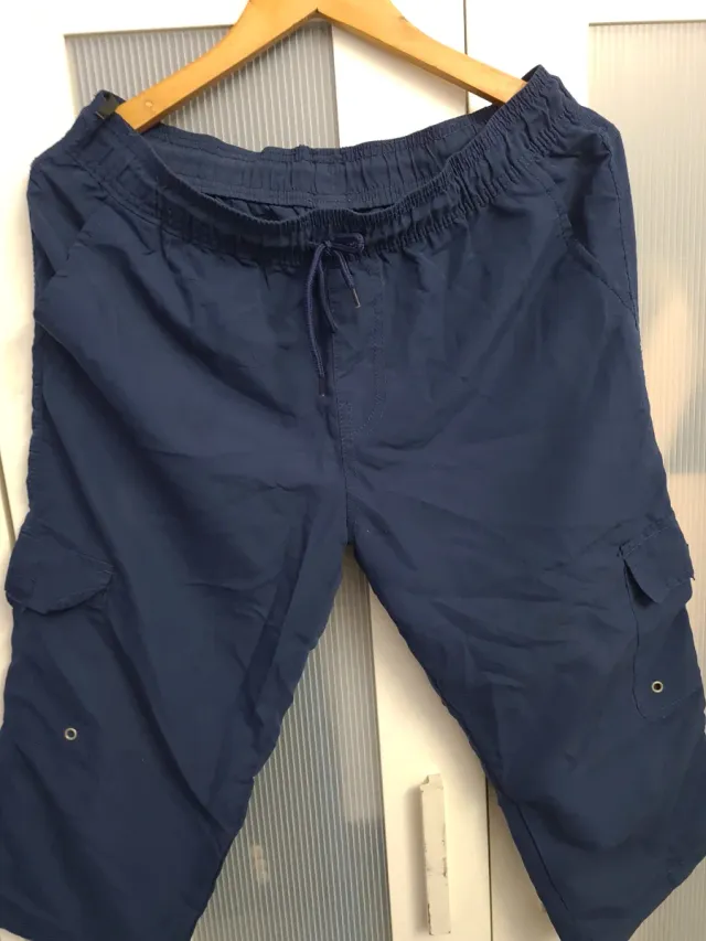 Calça 3/4 de moletom masculina