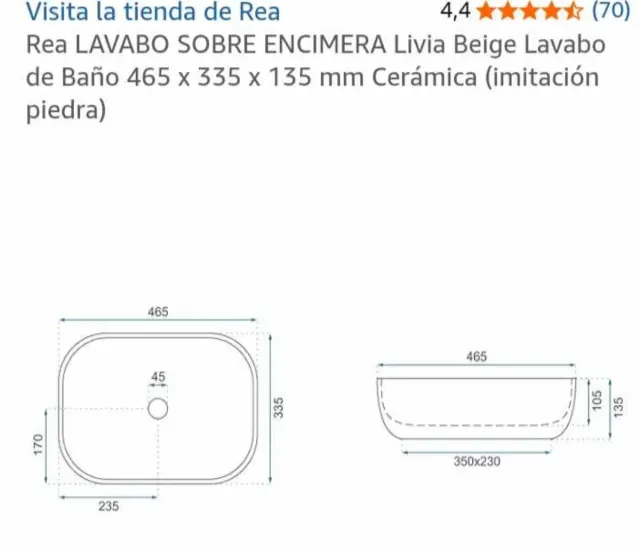 Lavabo de piedra natural gris