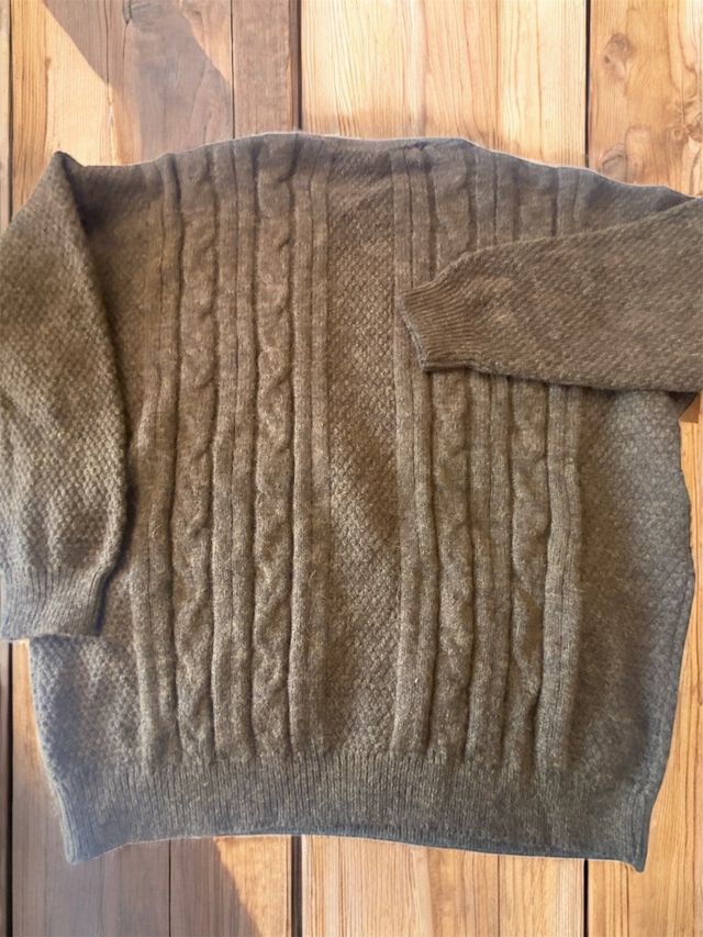 Maglione marrone XL Vintage Treccia Anni '80/'90