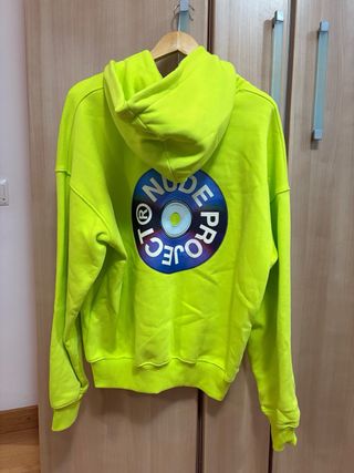 Sudadera Nude Project Verde Neón Hombre