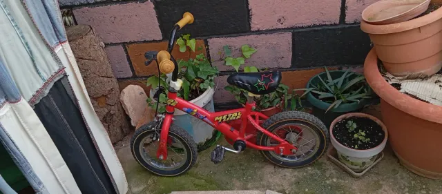 Bicicleta infantil roja